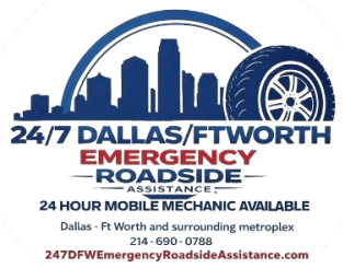 24/7 Dallas/FTWorth Emergency Roadside Assistance logo